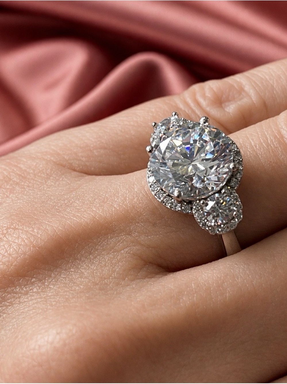 Swarovski-Grade, Austrian Crystal Gemstone Ring. Crystal rounds, set in S925.